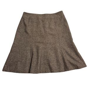NWT Talbots Tweed Wool Skirt A Line Women's Size 14P 14 Petite Brown MSRP $118
